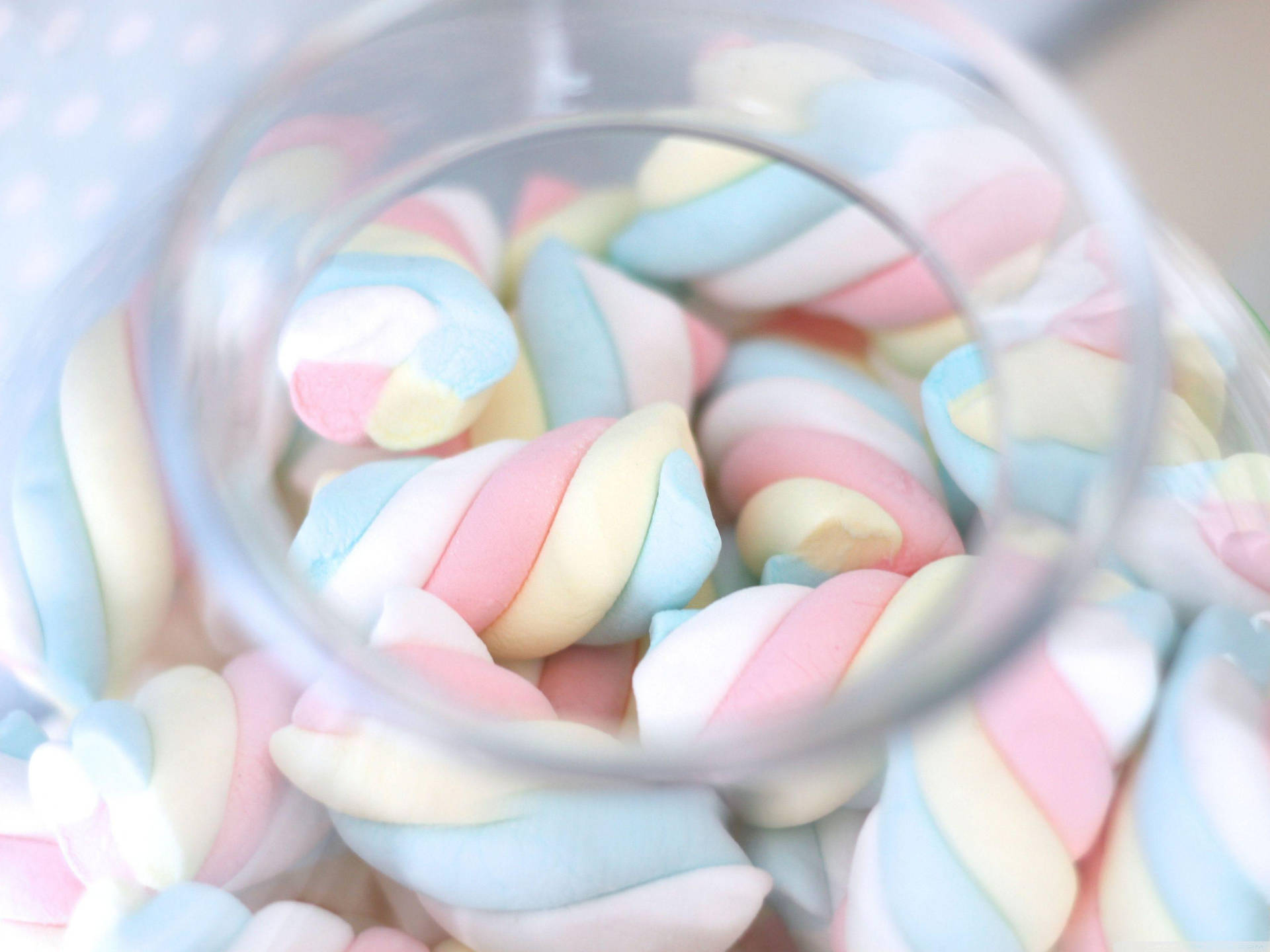 3d Multicolored Marshmallow Jar Background