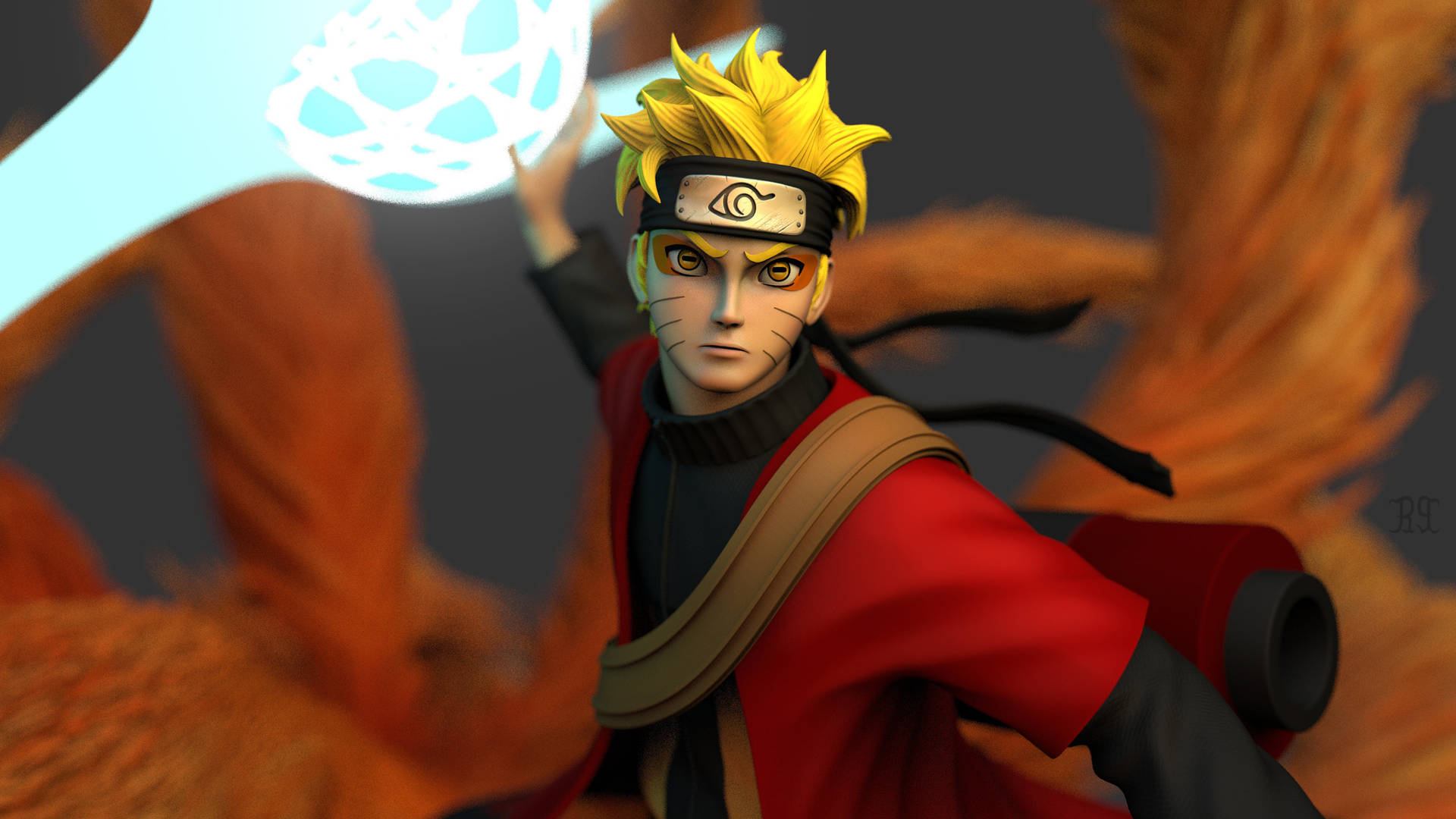 3d Naruto 4k Sage Mode Background