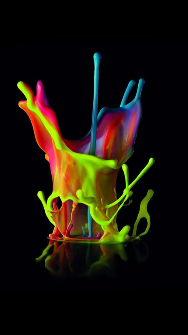 3d Neon Paint Splash