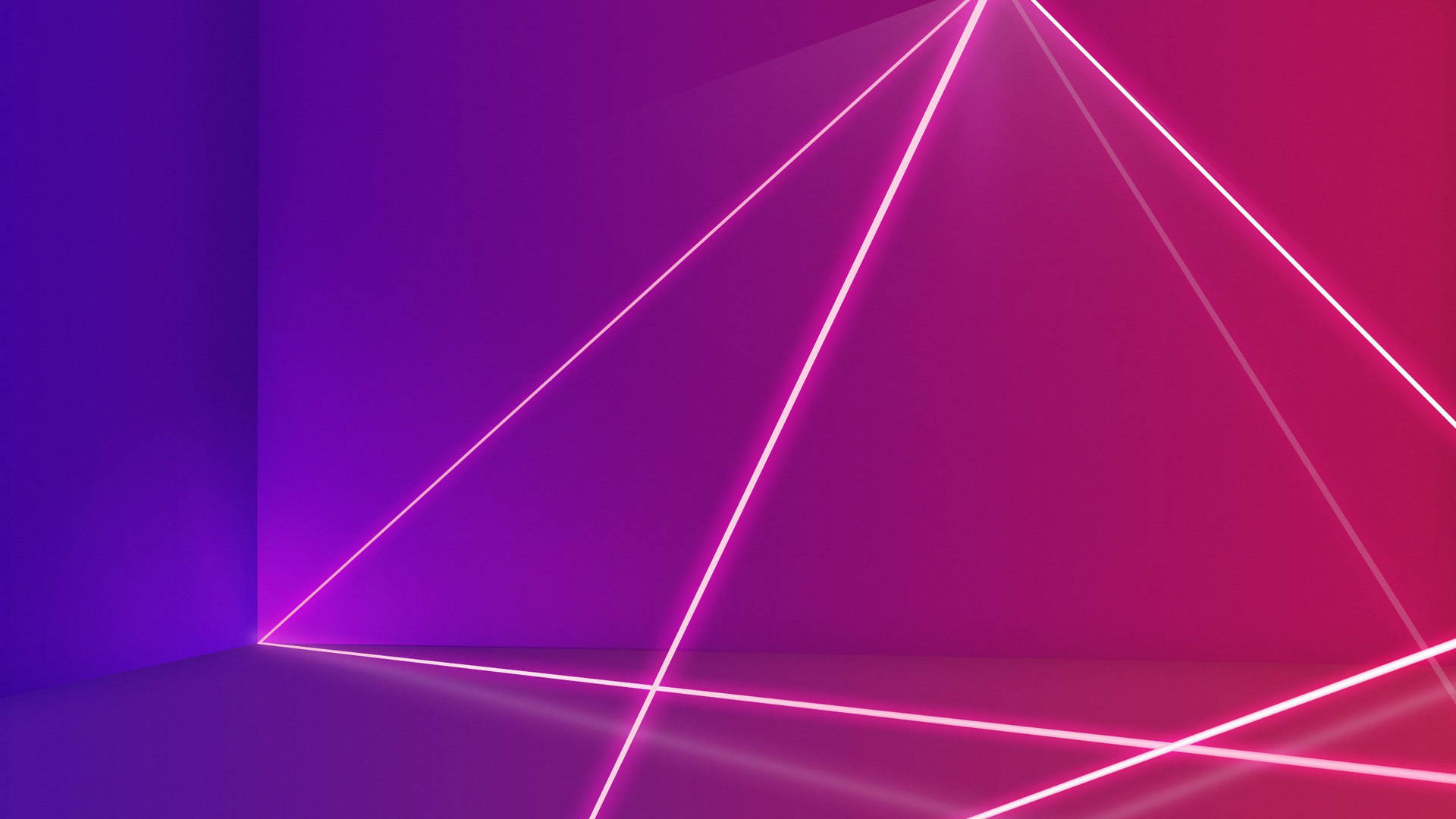 3d Neon Pink Triangle Lines