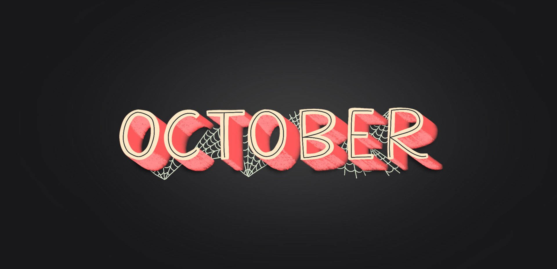 3d October Webs Art Background