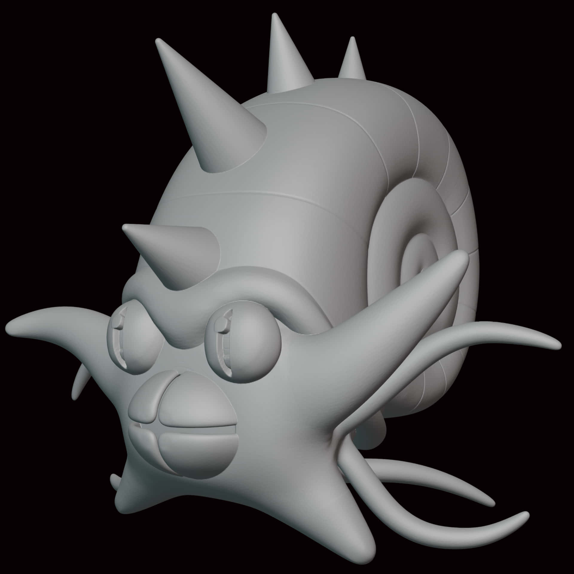 3d Omastar In Monochromatic Gray Background