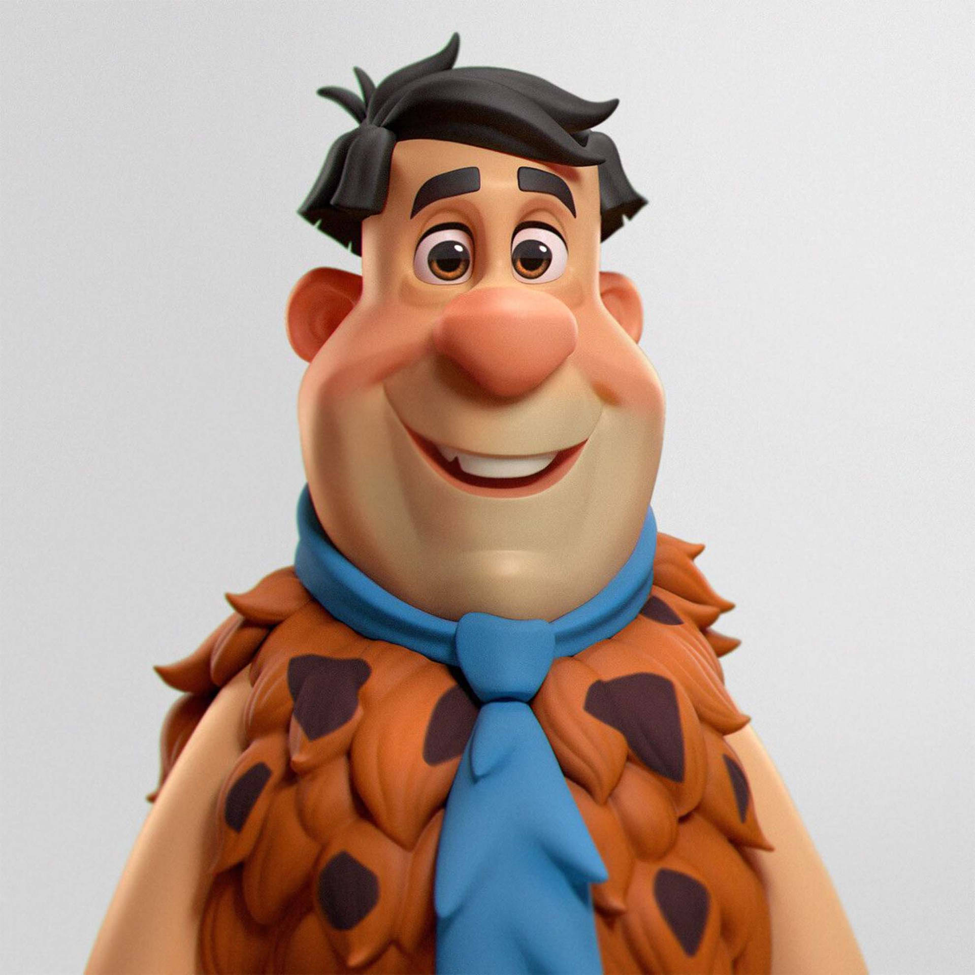 3d Organic Model Of Fred Flintstone Background