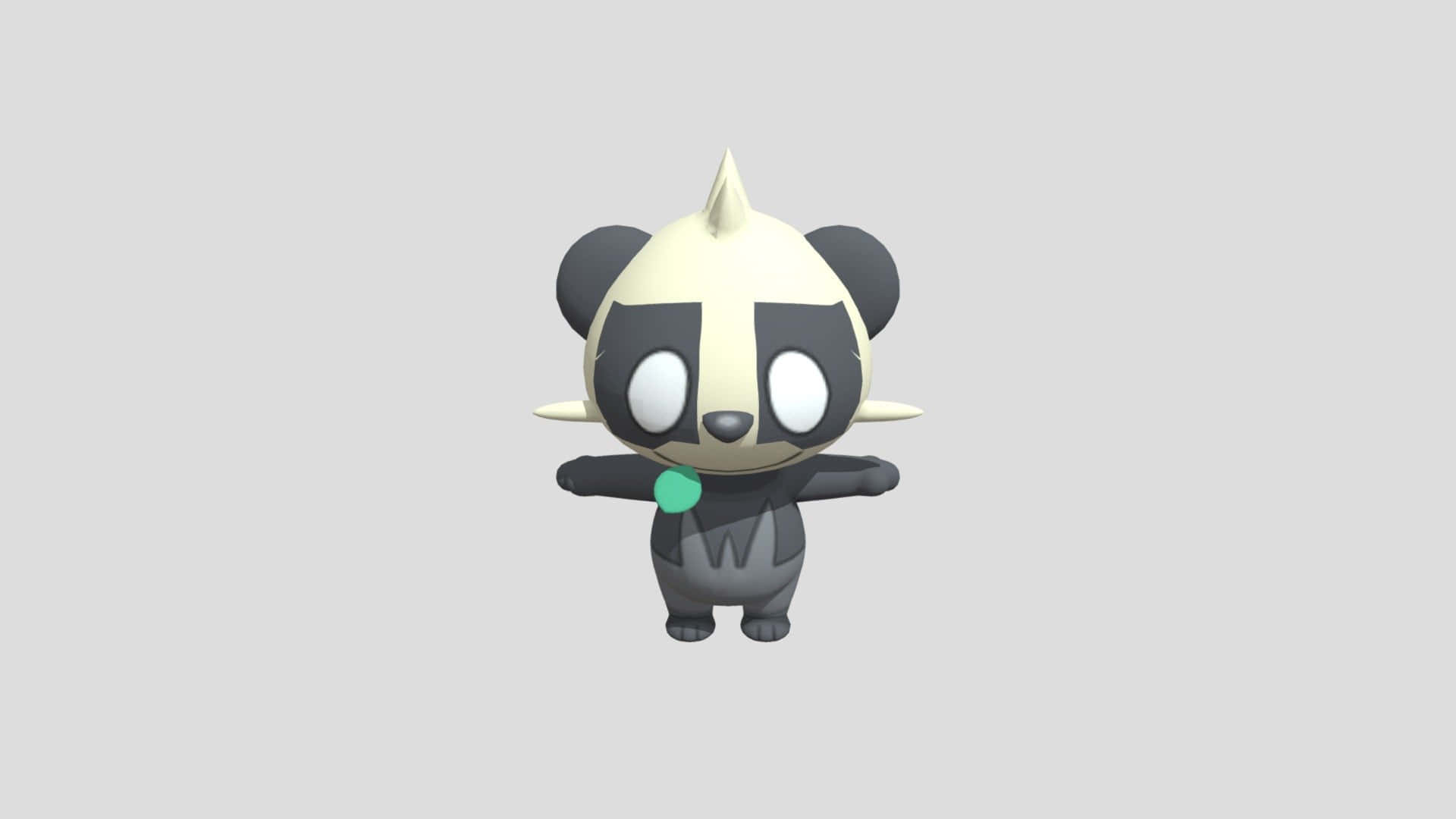 3d Pancham Gray Background Background