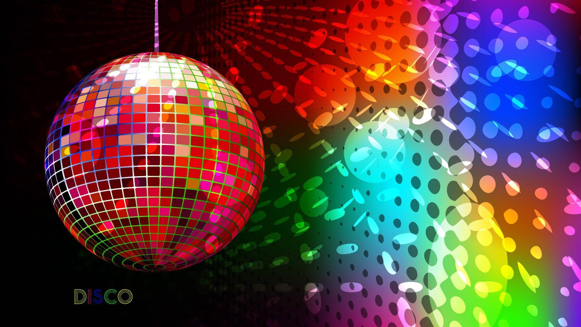 3d Party Disco Ball Background
