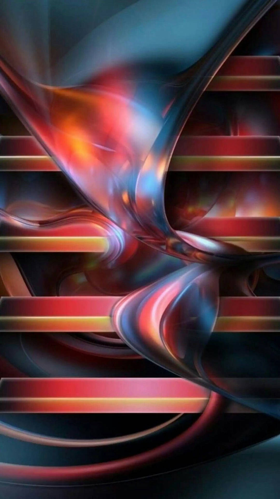 3d Phone Abstract Red And Blue Background