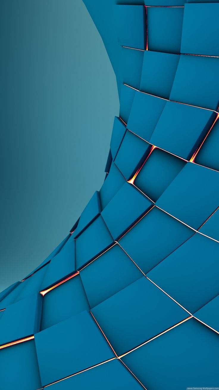 3d Phone Blue Tiles Sloped Pattern Background