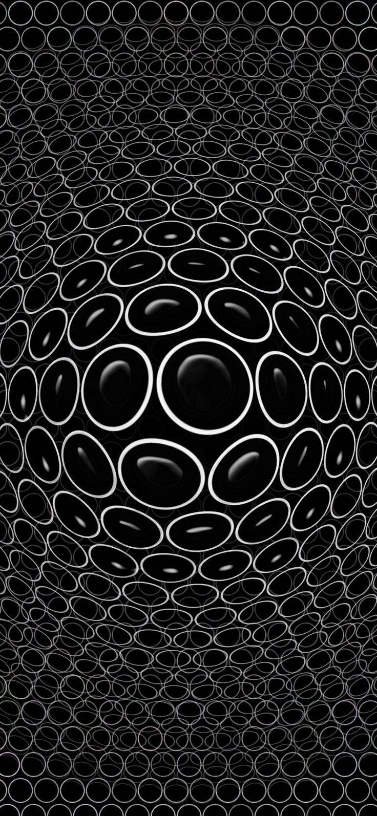 3d Phone Circles Bump Illusion Background