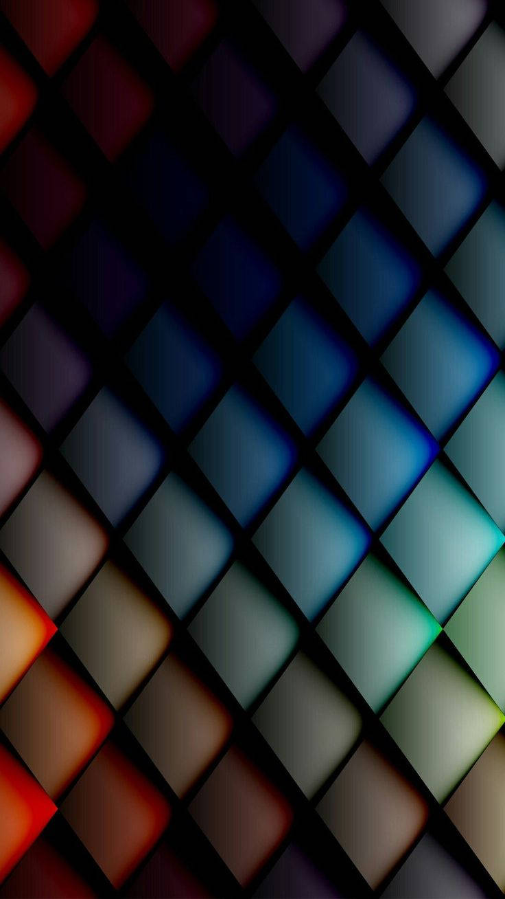 3d Phone Colored Tiles Background