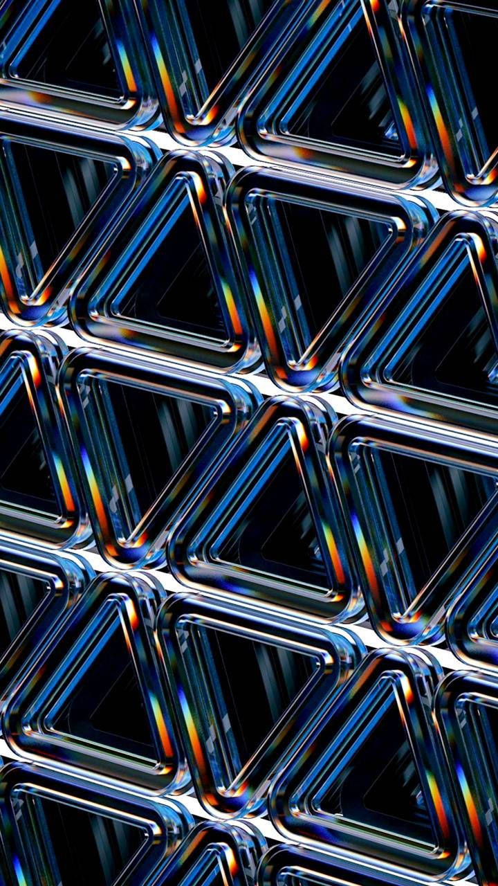 3d Phone Glass Triangles Background