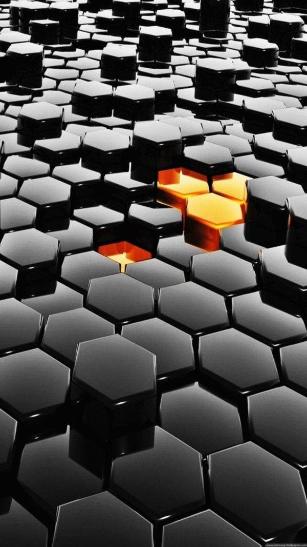 3d Phone Honeycomb Tiles Background