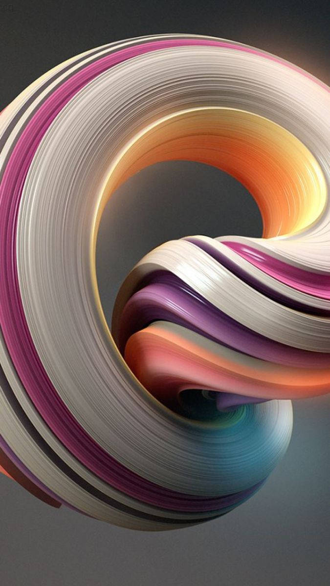 3d Phone Twisted Circular Figure Background