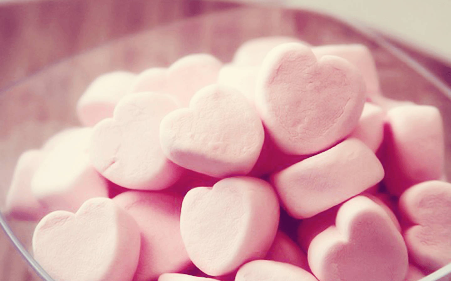 3d Pink Heart Marshmallow Background