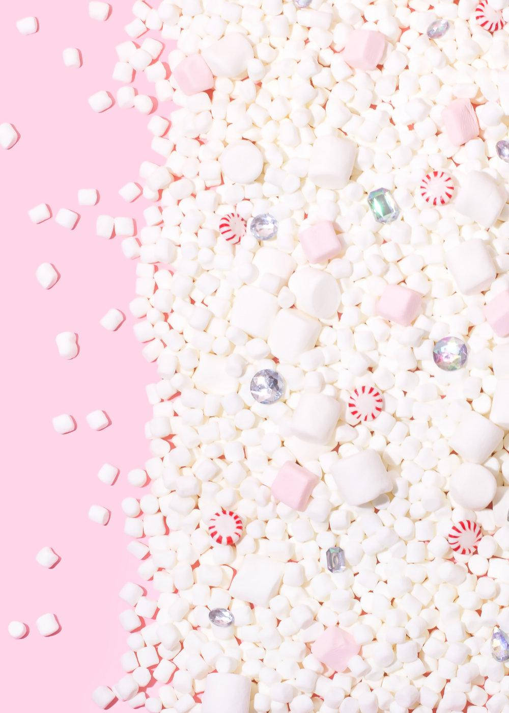 3d Pink Marshmallow Pile Background