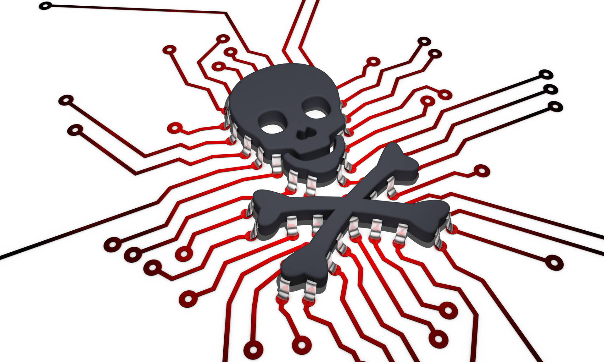 3d Pirate Skull Hacker Logo Background