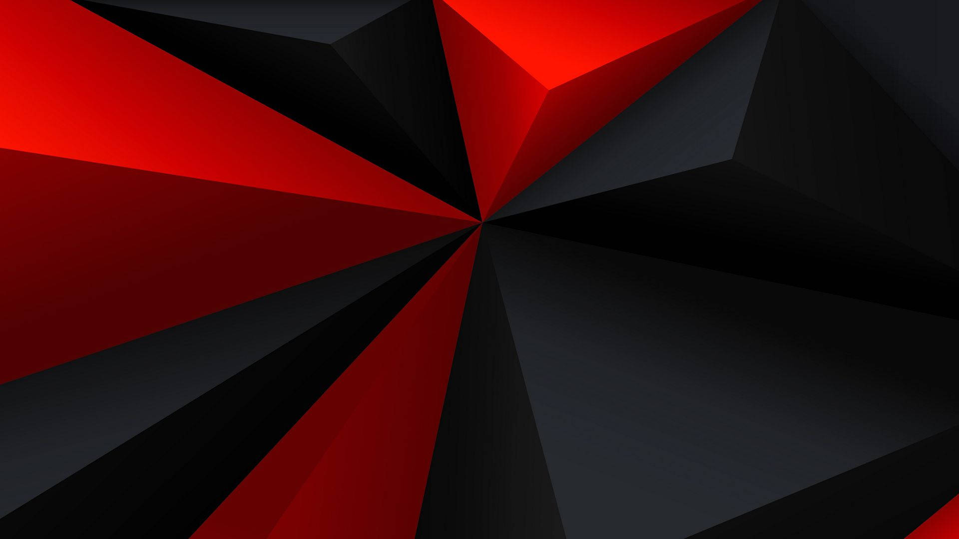 3d Polygon Red And Black Background