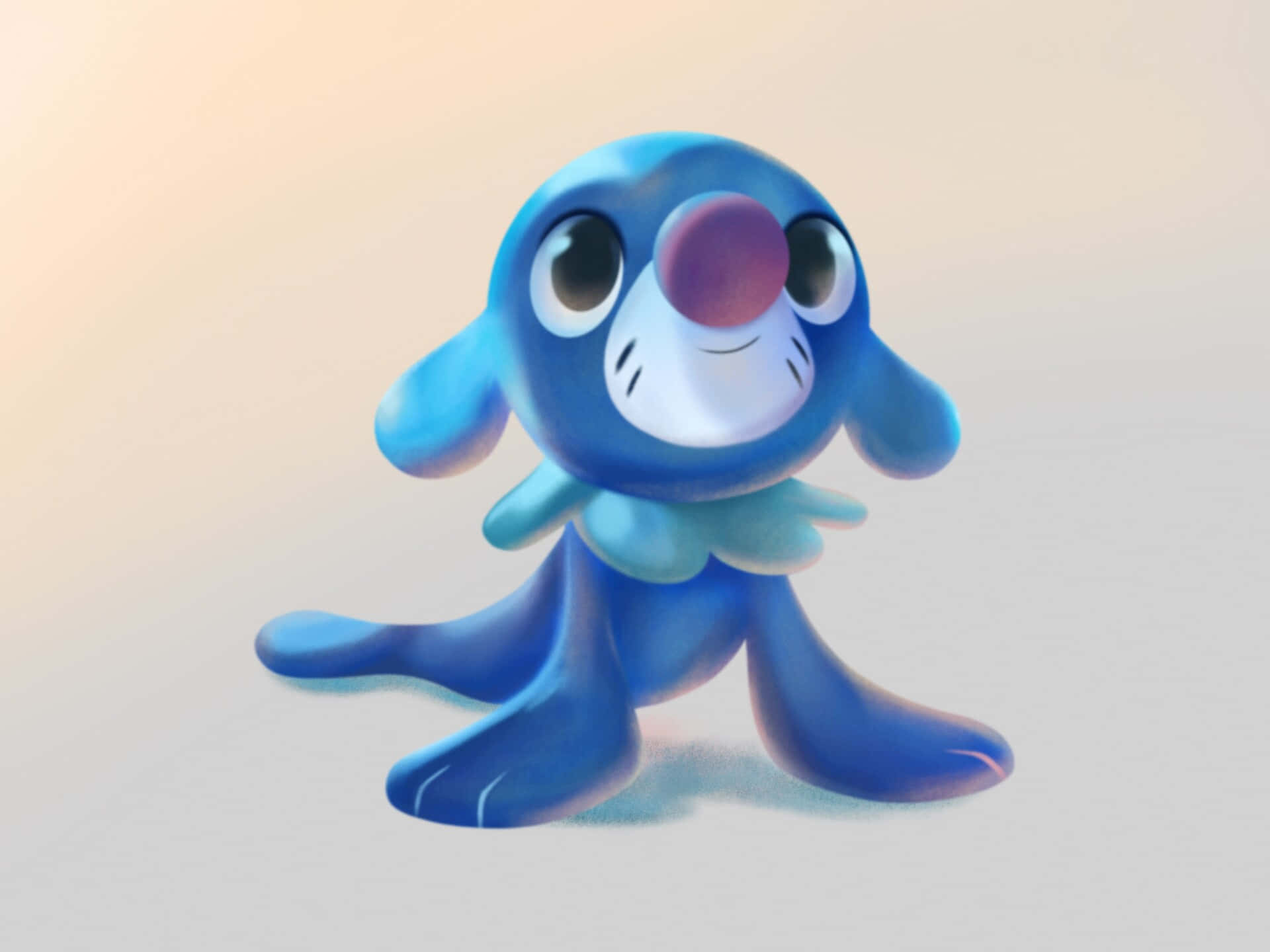 3d Popplio Looking Up Background