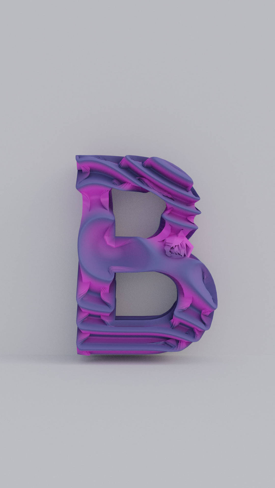 3d Purple Letter B Background