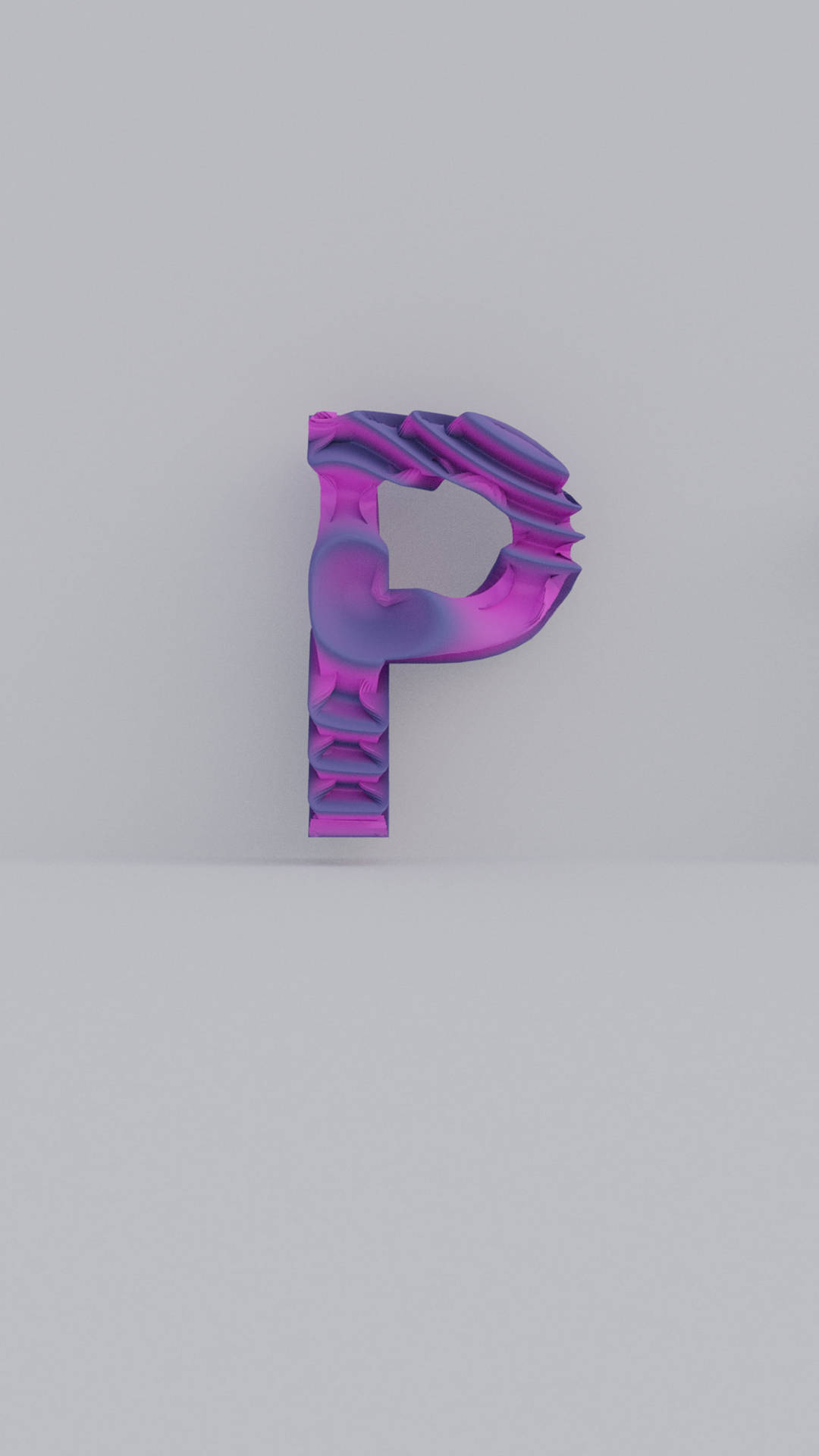 3d Purple P Letter Background
