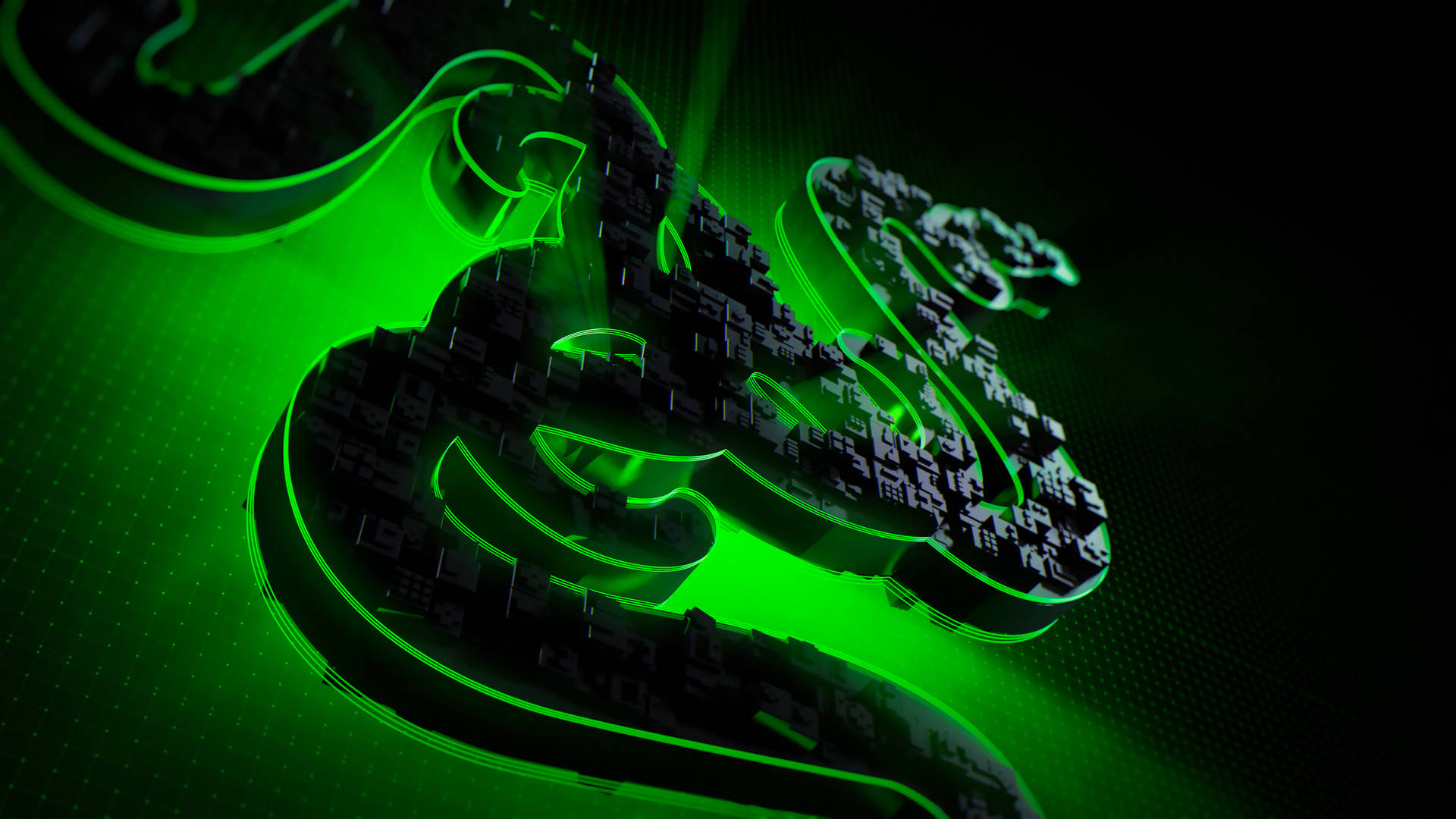3d Razer Pc Logo Background