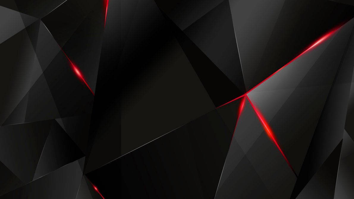 3d Red And Black Polygon Pattern Background