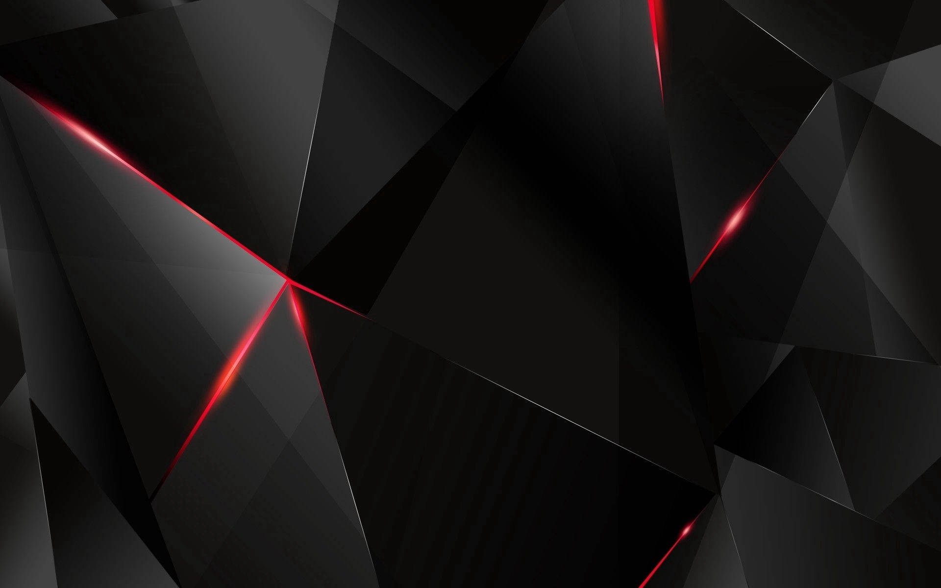 3d Red And Black Polygon Background
