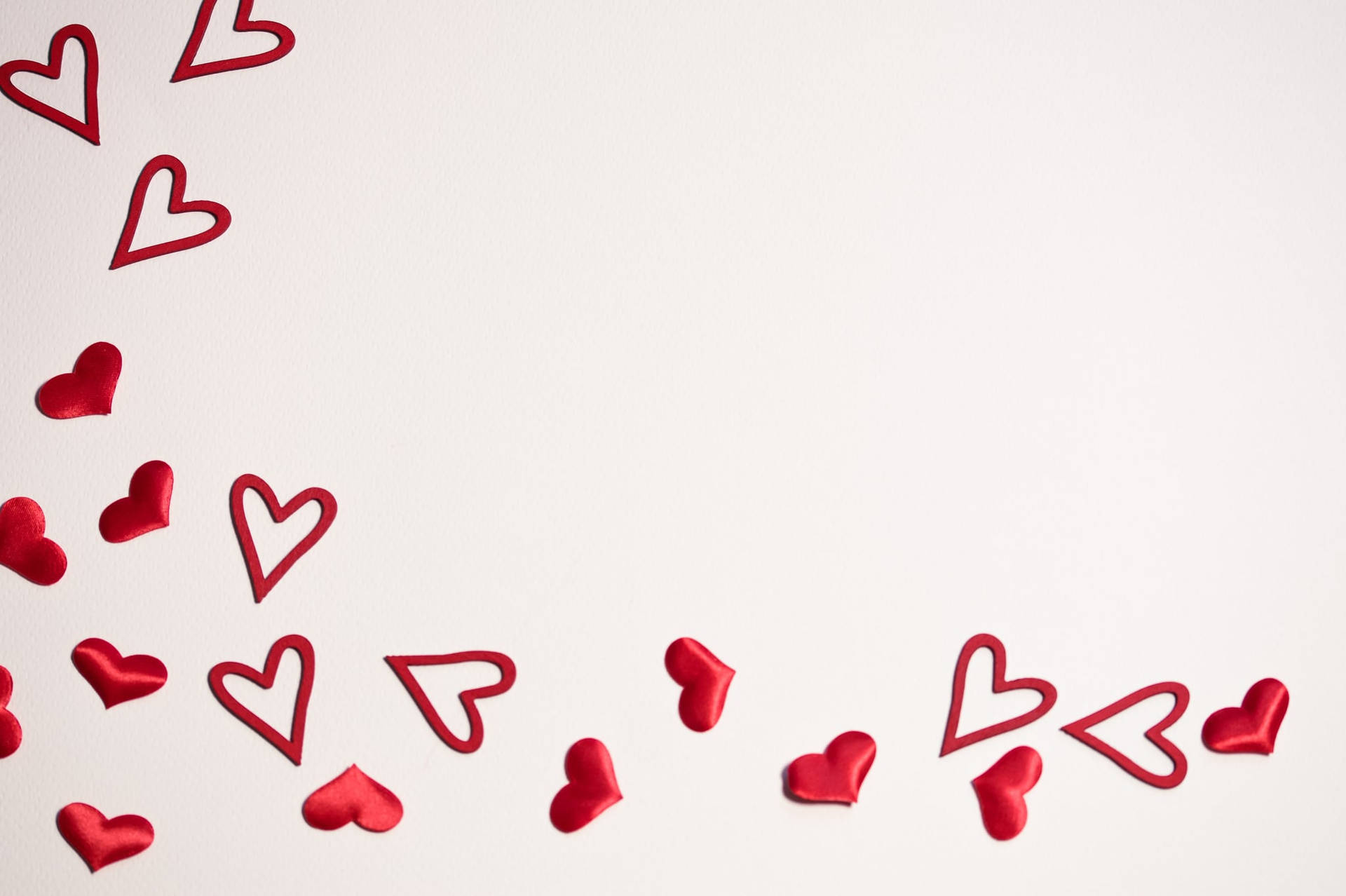 3d Red Hearts Valentines Day Desktop Background