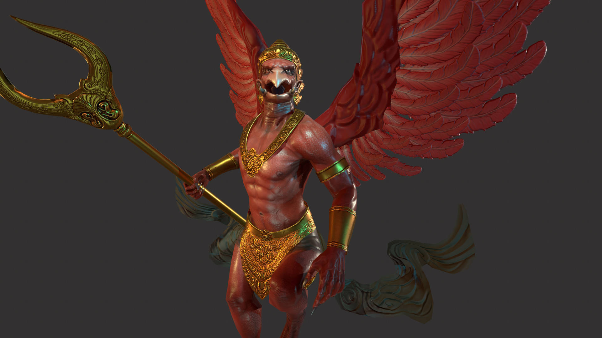 3d Rendered Lord Garuda