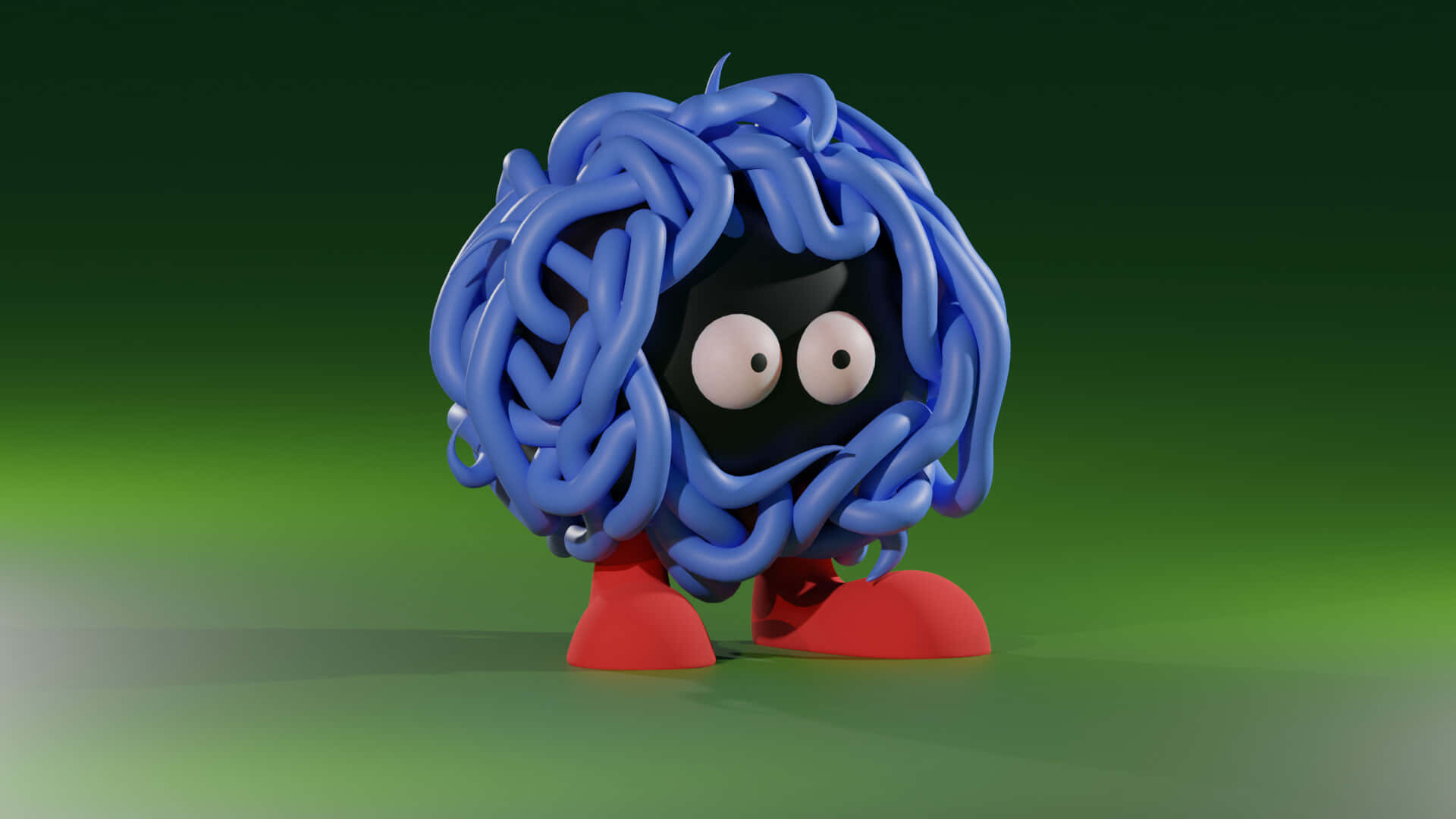 3d Rendered Tangela Sculpture Background
