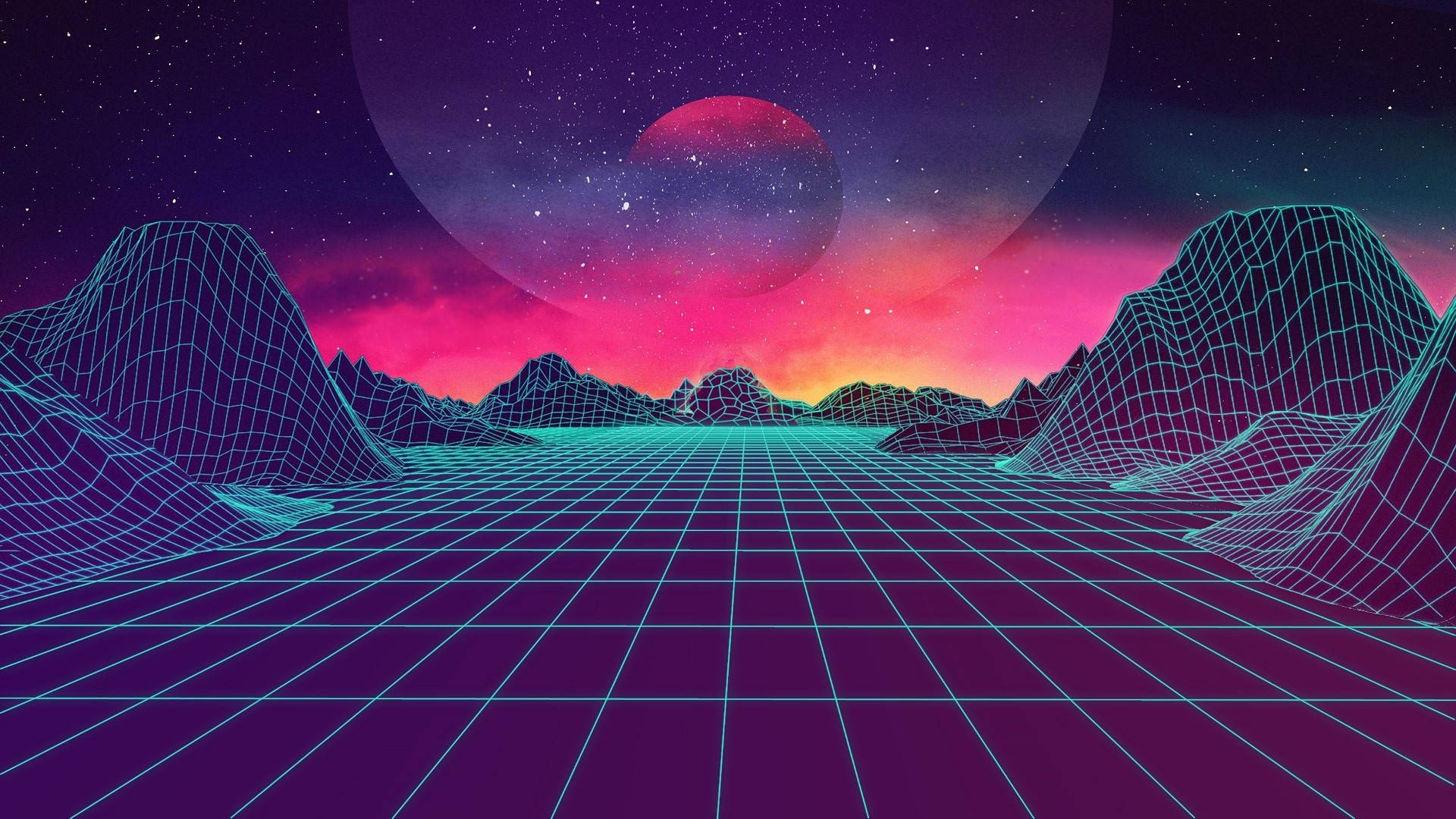 3d Retro Space Background