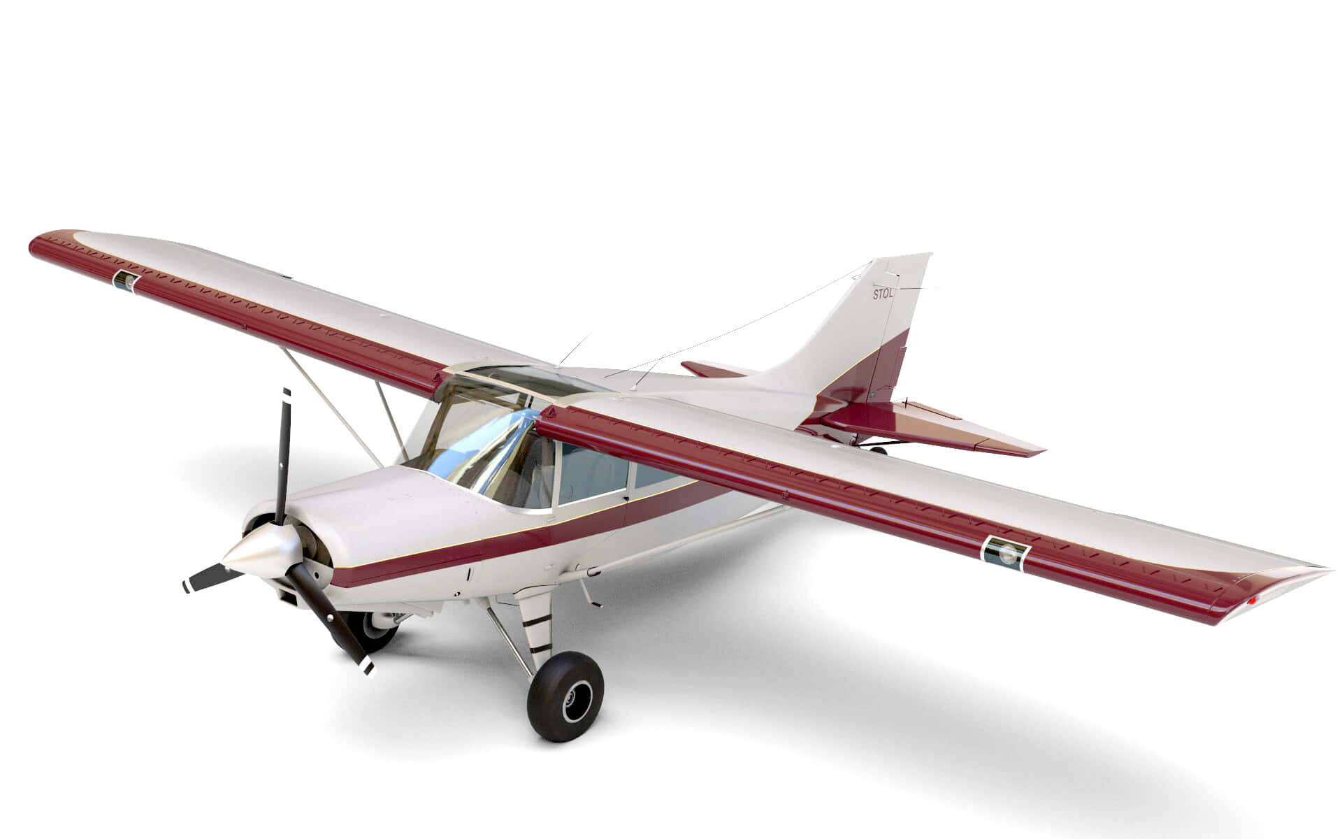 3d Scale Model Of Maule M-7-235 Small Airplane