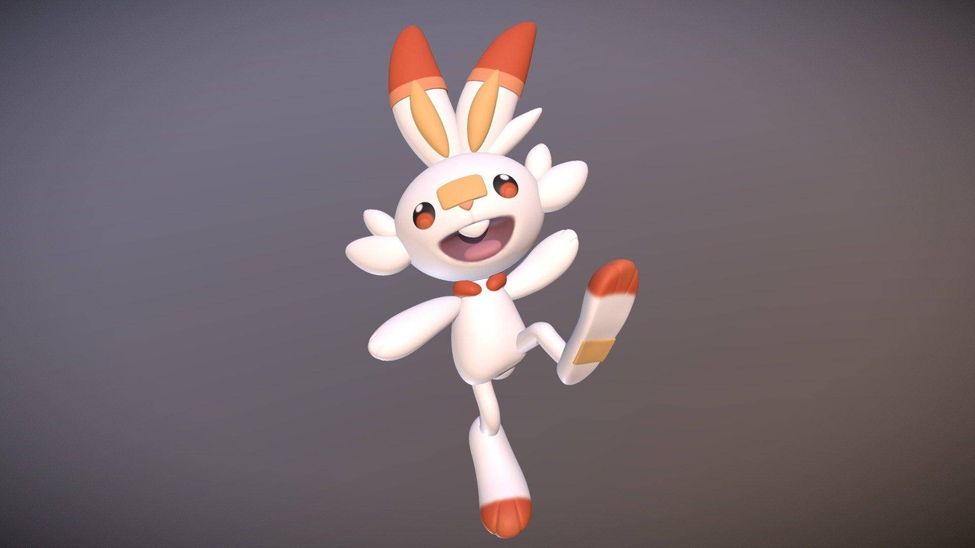 3d Scorbunny Background