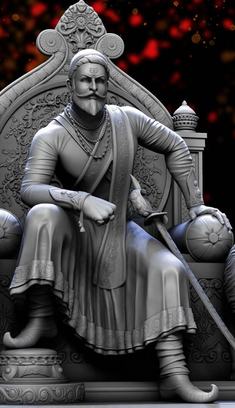 3d Shivaji Maharaj Hd Render Background