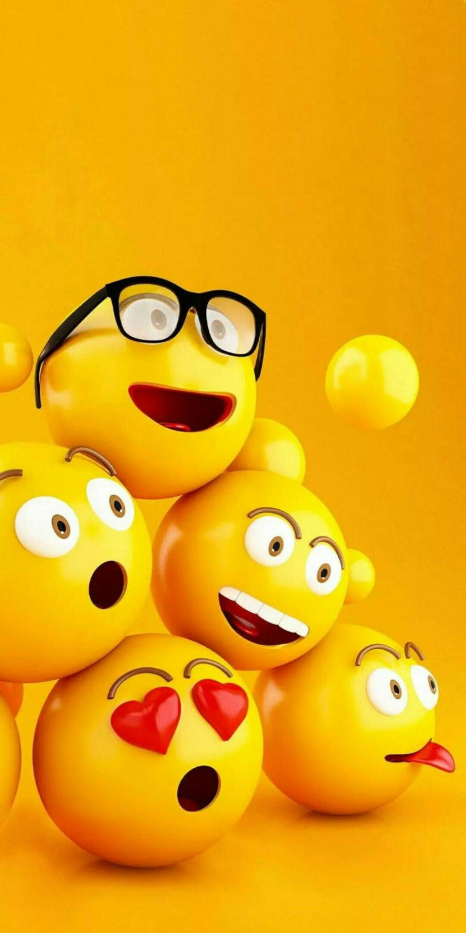 3d Smile Emojis Background