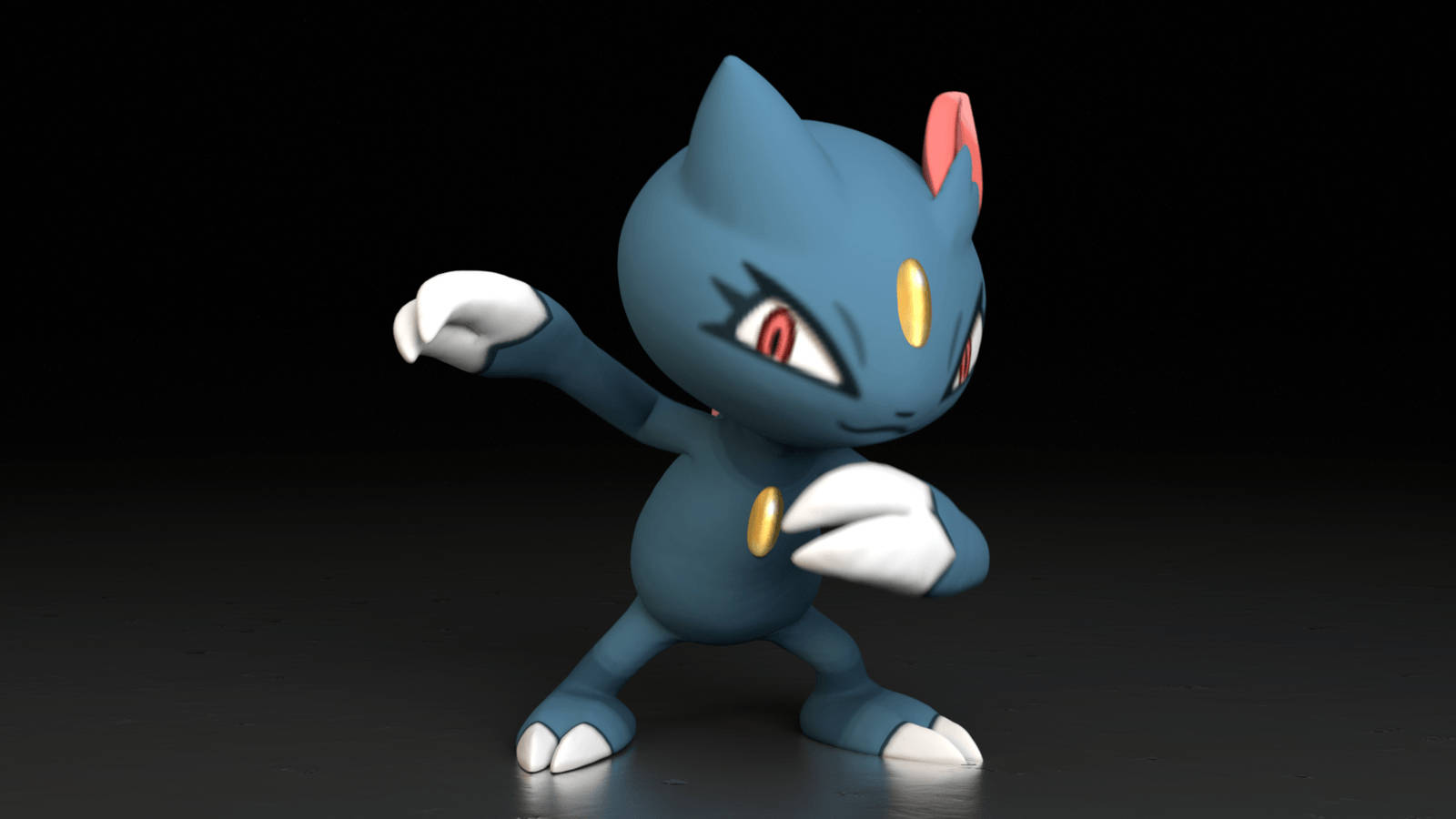 3d Sneasel Strikes A Pose Background