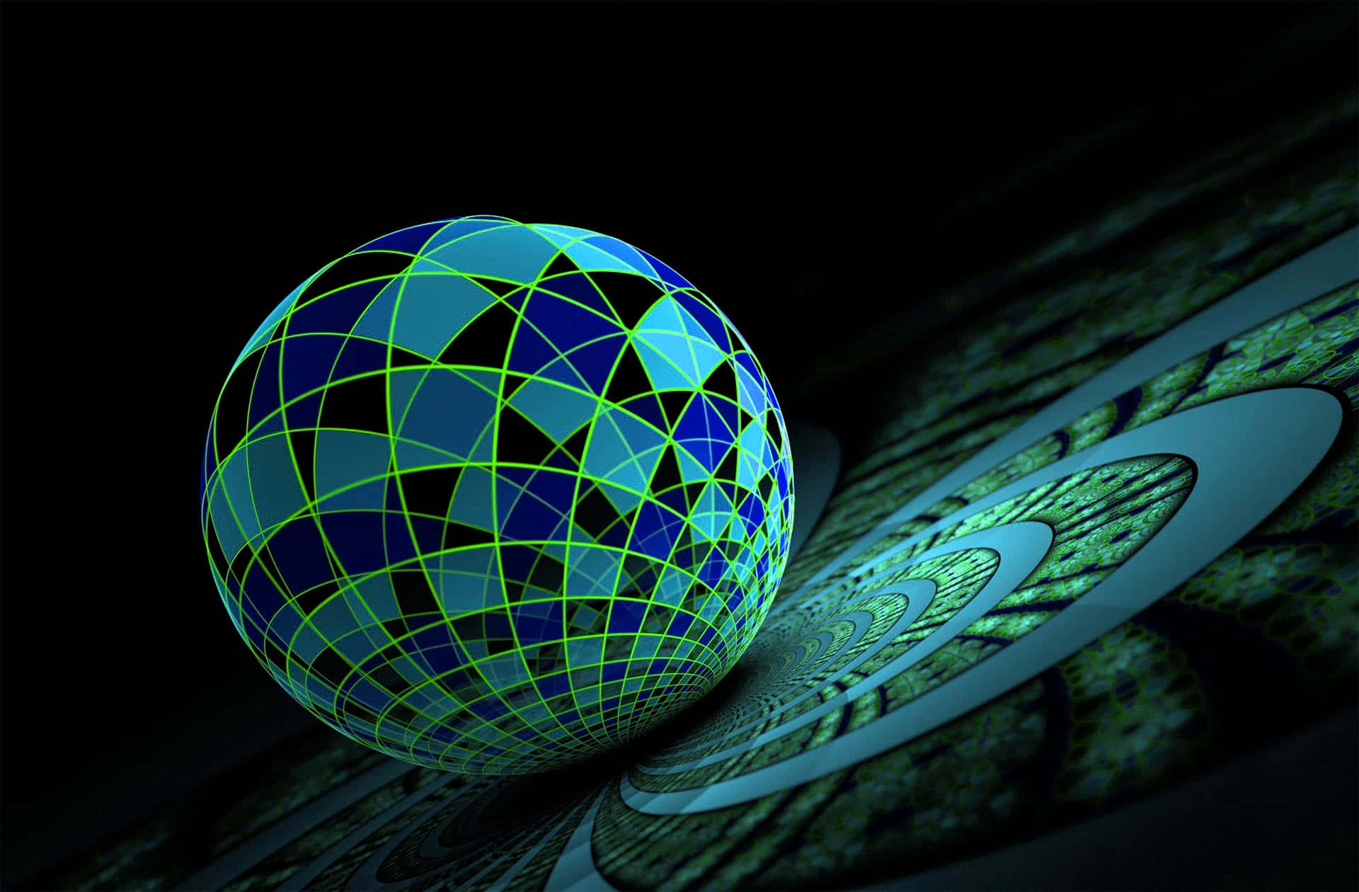 3d Sphere With Geometric Patterns Fondos De Pantalla