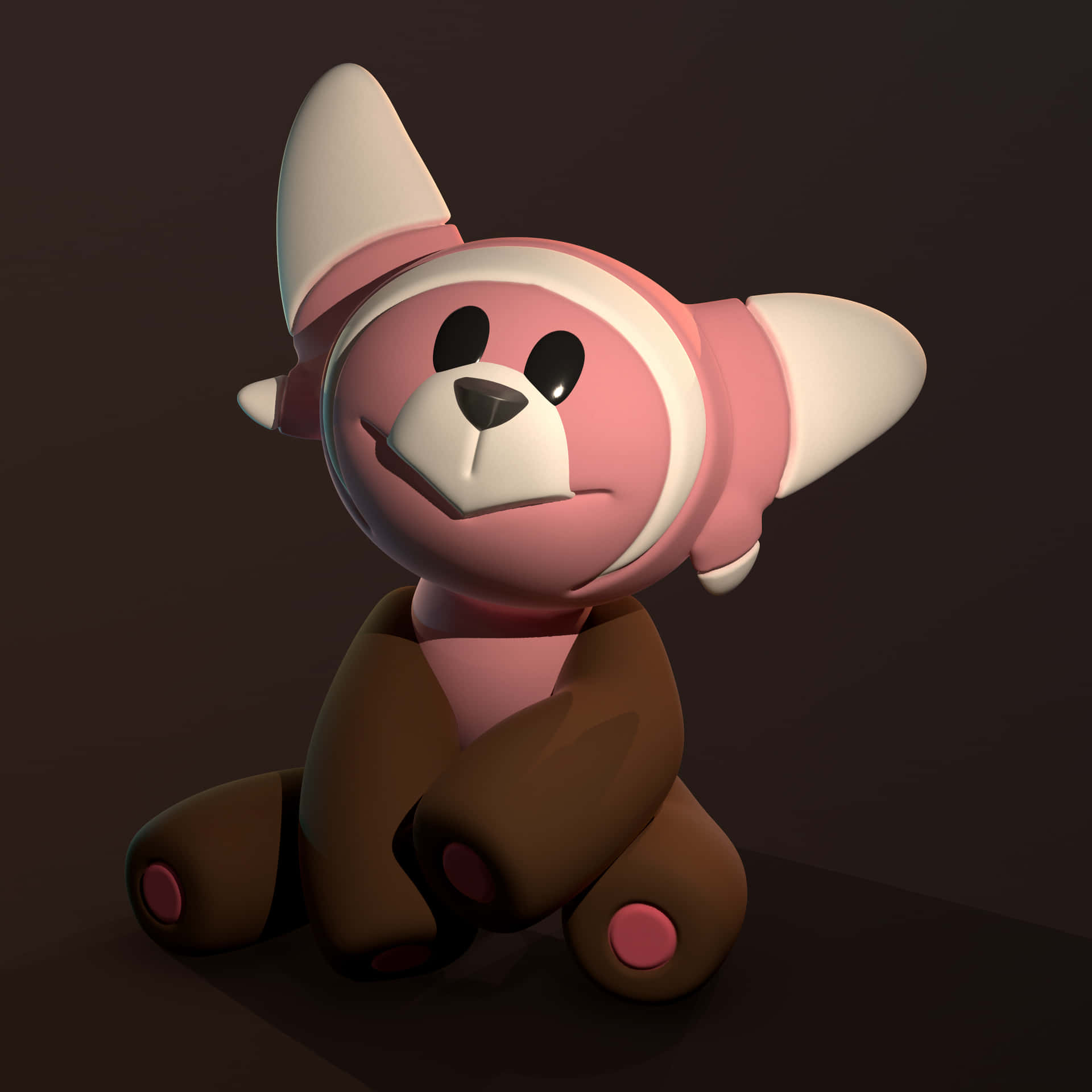 3d Stufful In Dim Background