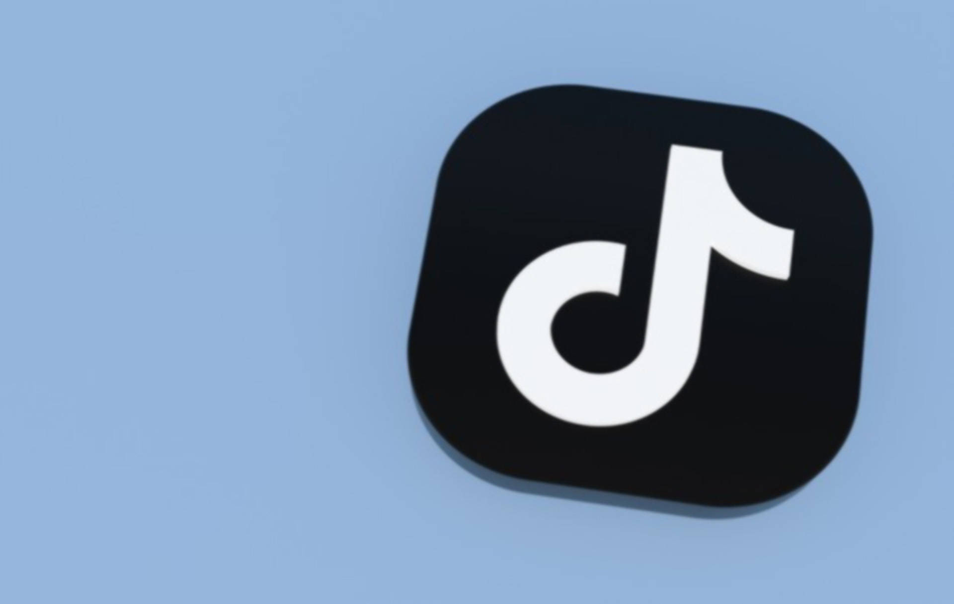 3d Tiktok Logo Blue Illustration Background