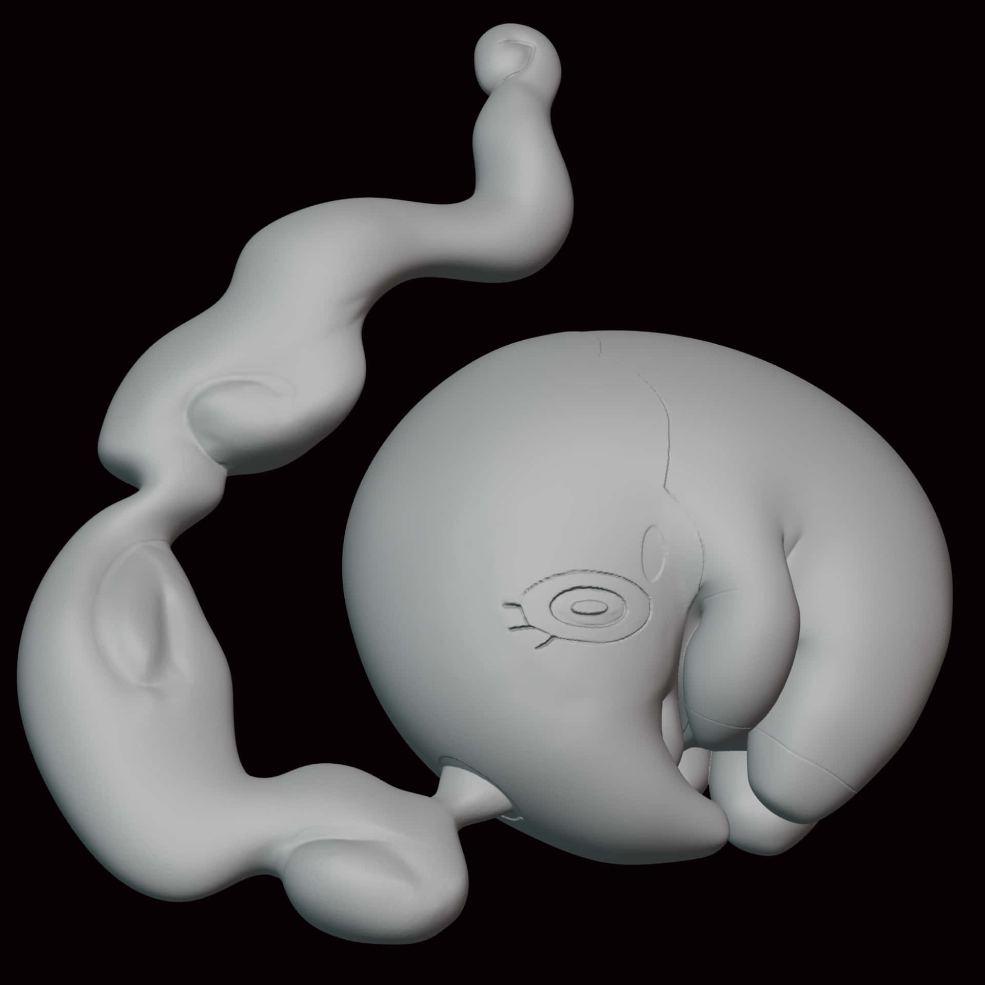 3d Untextured Musharna Background