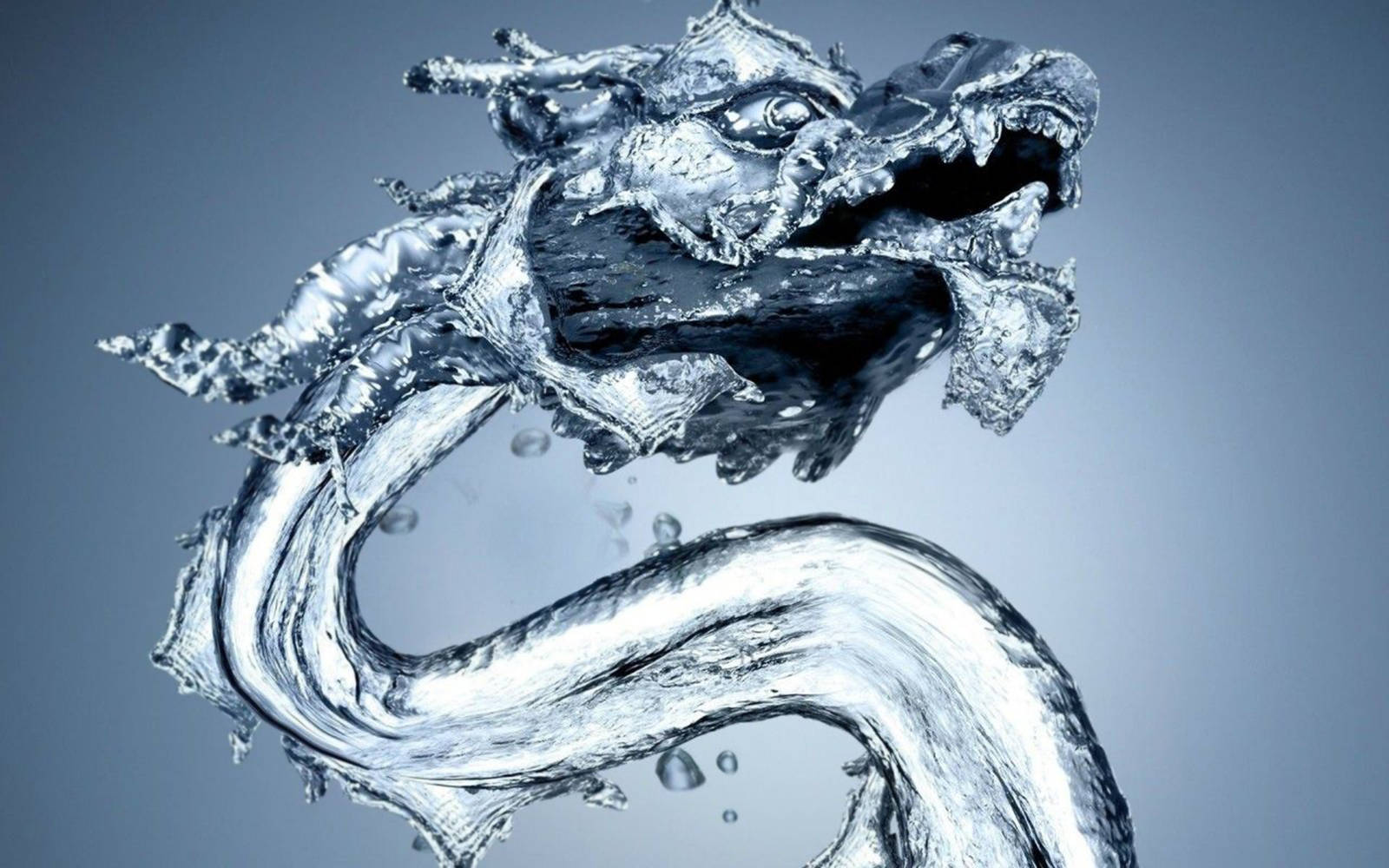 3d Water Eastern Dragon Background
