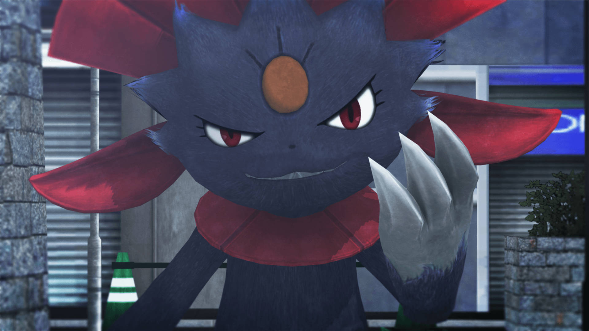 3d Weavile Thug Background