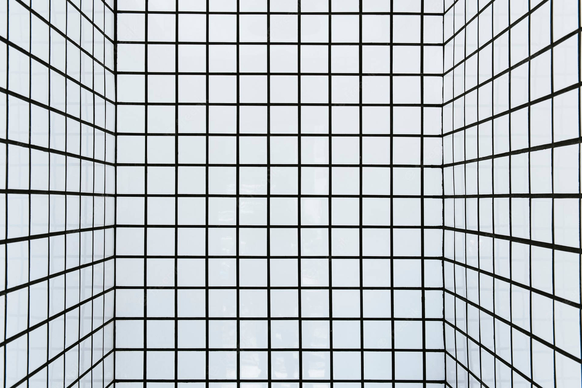 3d White Grid Aesthetic Background