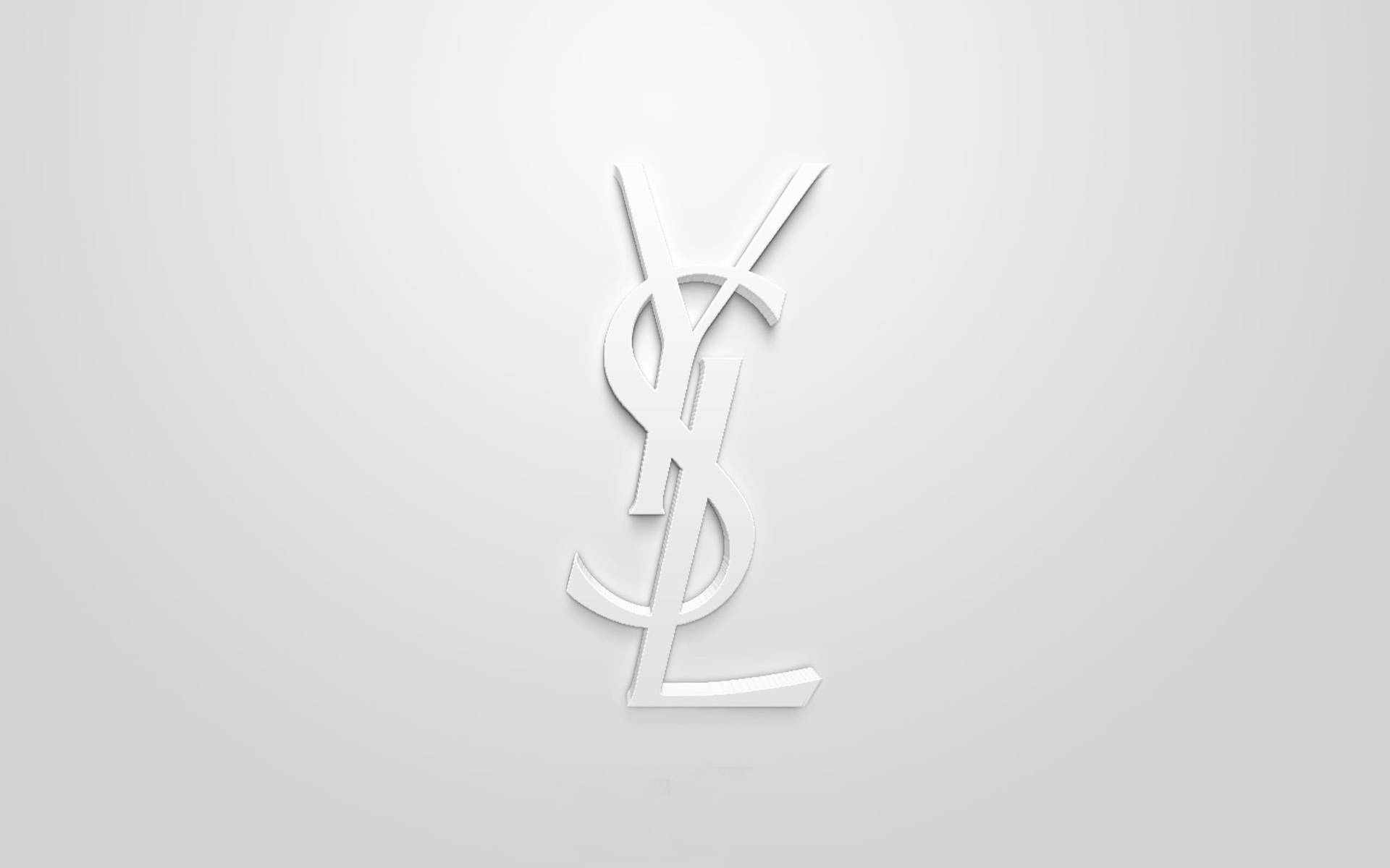3d White Ysl Logo Background