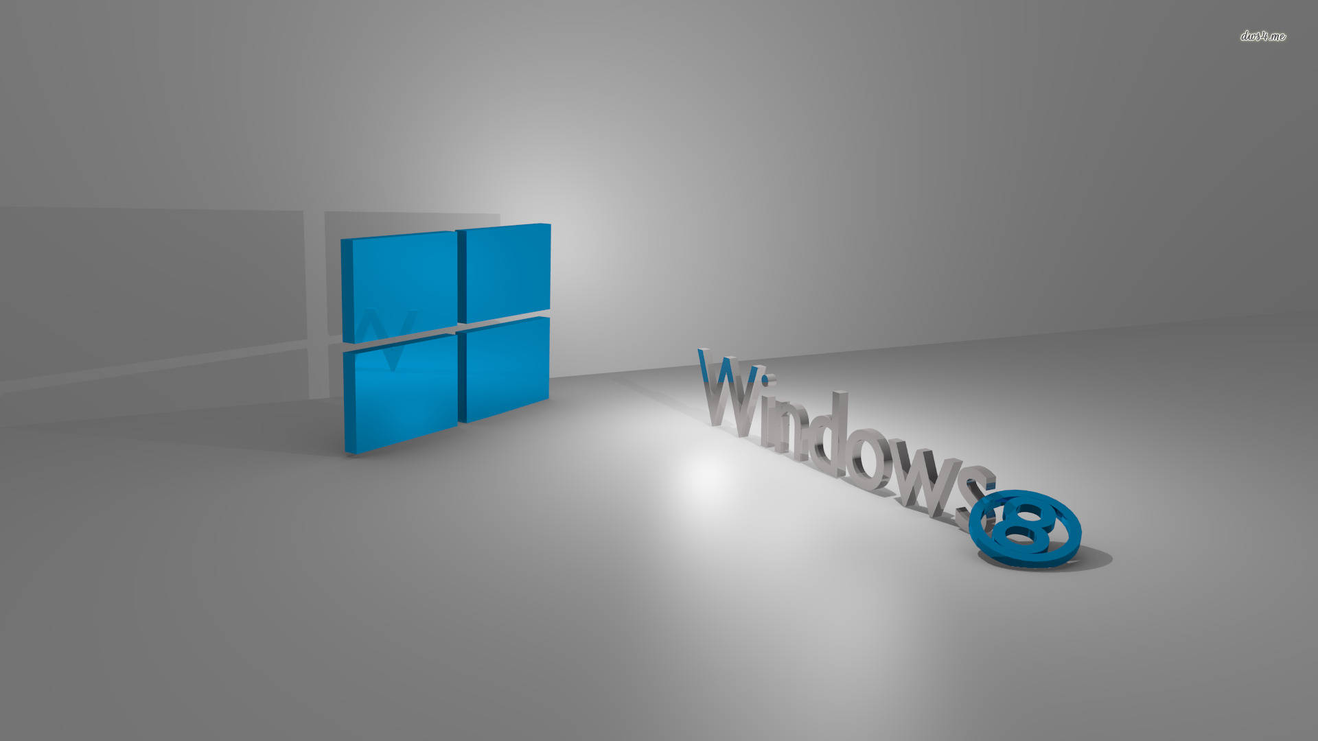 3d Windows 8 Logo And Wordmark Background