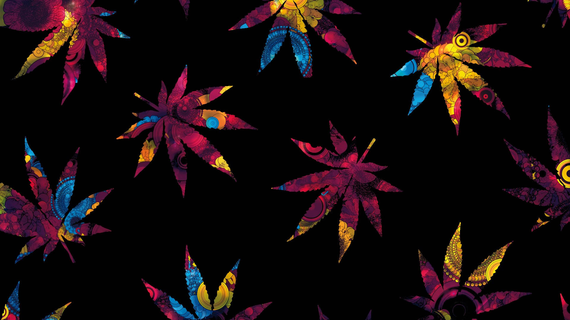 420 Abstract Weed Leaves Background