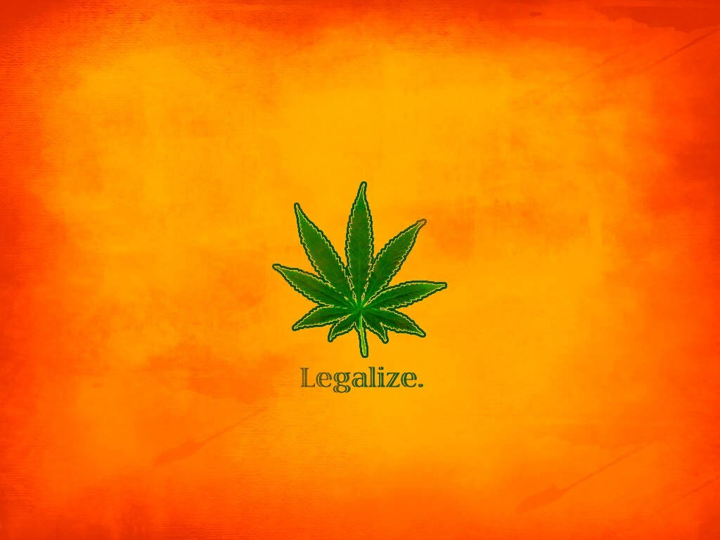 420 Legalize Weed Orange Background
