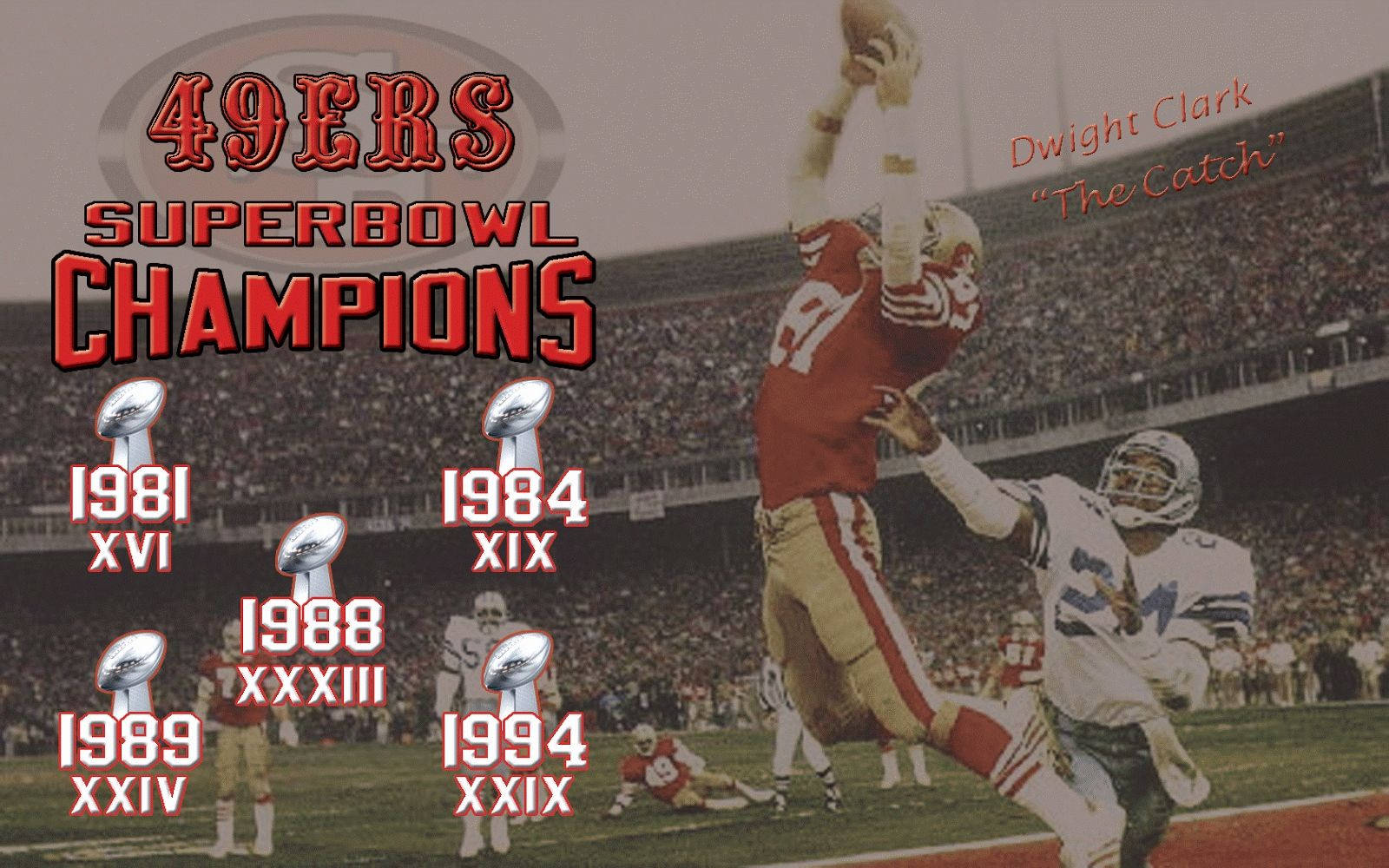 49ers Dwight Clark Poster Background