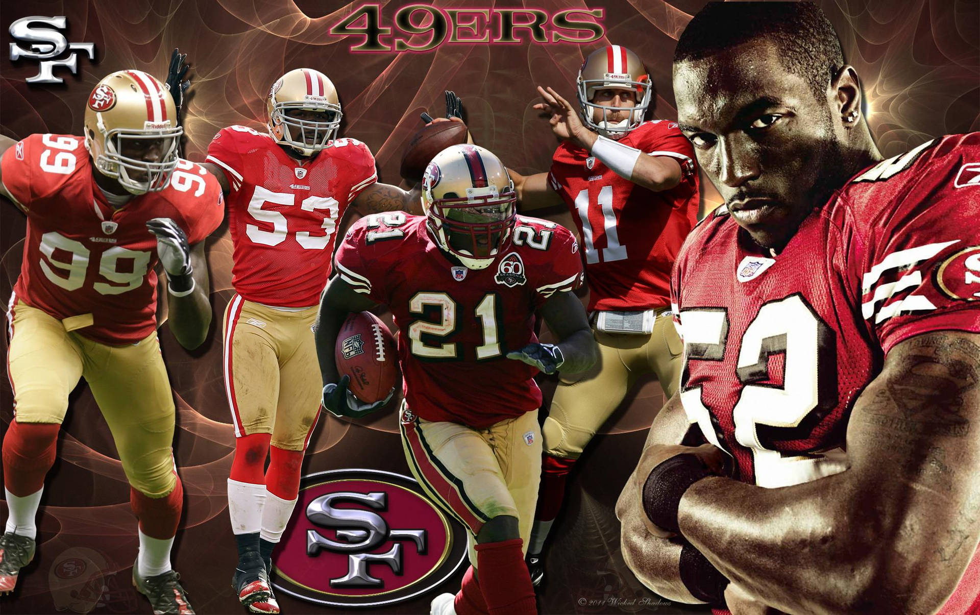 49ers Football Players Poster Background