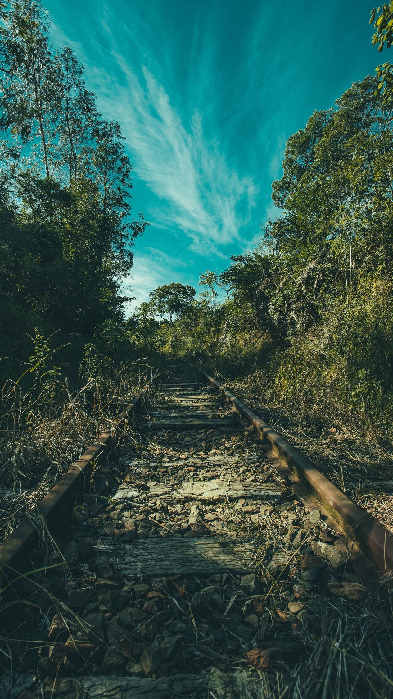 4k Android Old Train Rail Background
