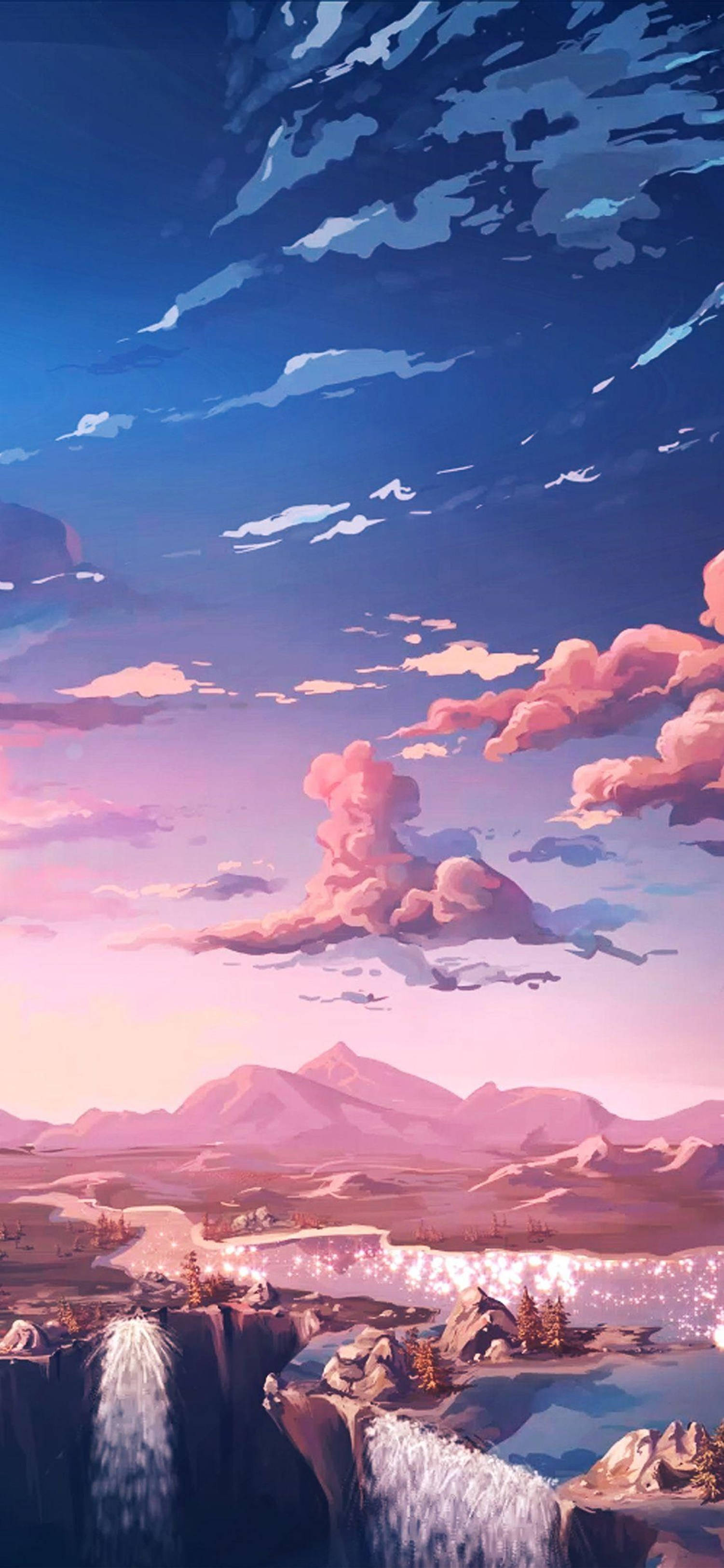 4k Anime Iphone Pink Skies Landscape
